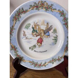 Peter Rabbit Wedgwood 1996 Merry Christmas Plate 7" Vintage Ceramic England
